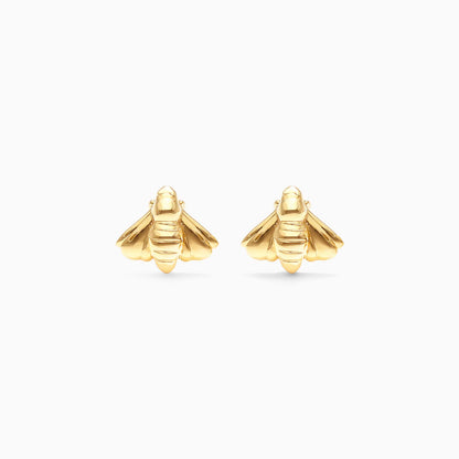 Brinco de Abelha em Ouro Amarelo 18k Luxo