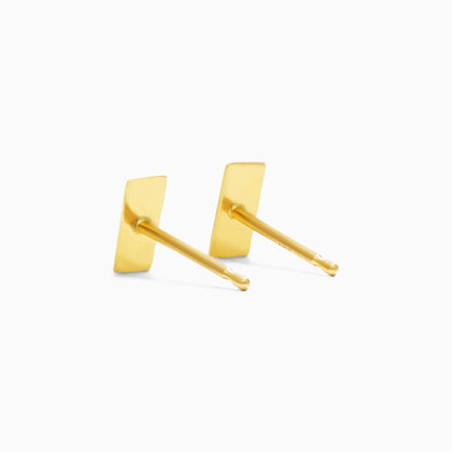 Brinco de Ouro Amarelo 18k Piramide Longa De Luxo