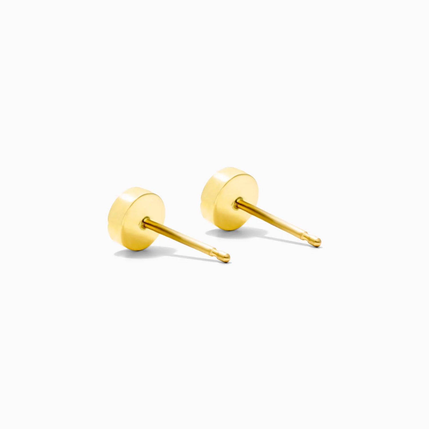 Brinco Disco de Ouro Amarelo 18k  De Luxo