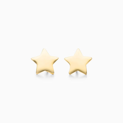 Brinco de Ouro 18k Feminino De Estrela