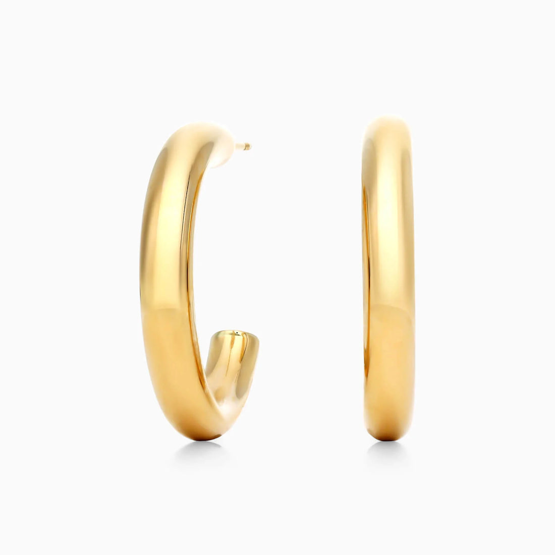 Brinco de Ouro 18k Feminino De Argola Aberta