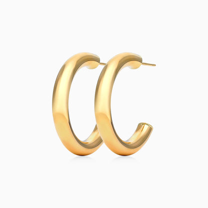 Brinco de Ouro 18k Feminino De Argola Aberta