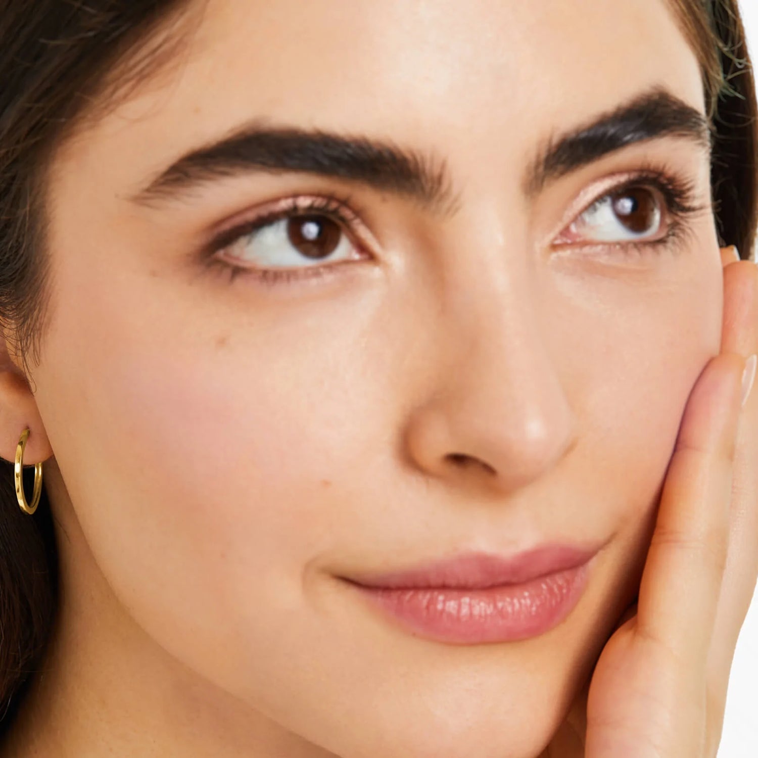 Brinco de Argola em Ouro 18k Circle Feminino Luxo