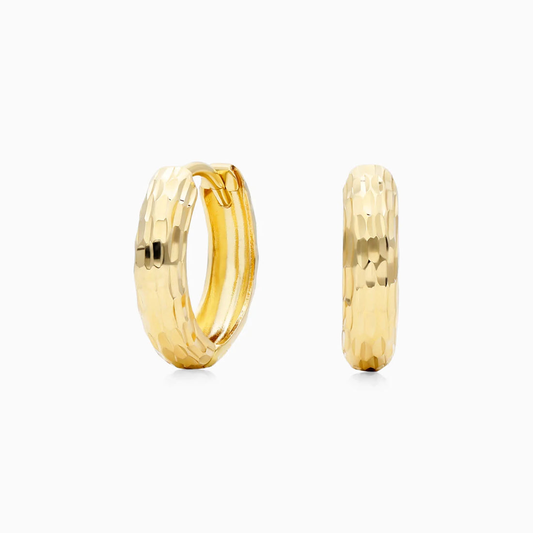 Brinco de Argola Huggie em Ouro 18k Feminino Luxo
