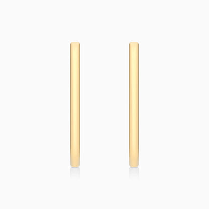 Brincos de Barra Curva em Ouro 18k Feminino Luxo