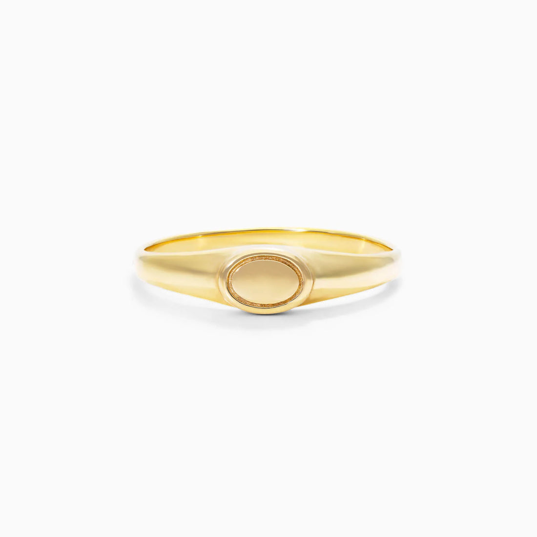 Anel Sinete De Ouro 18k Amarelo De Luxo Oval