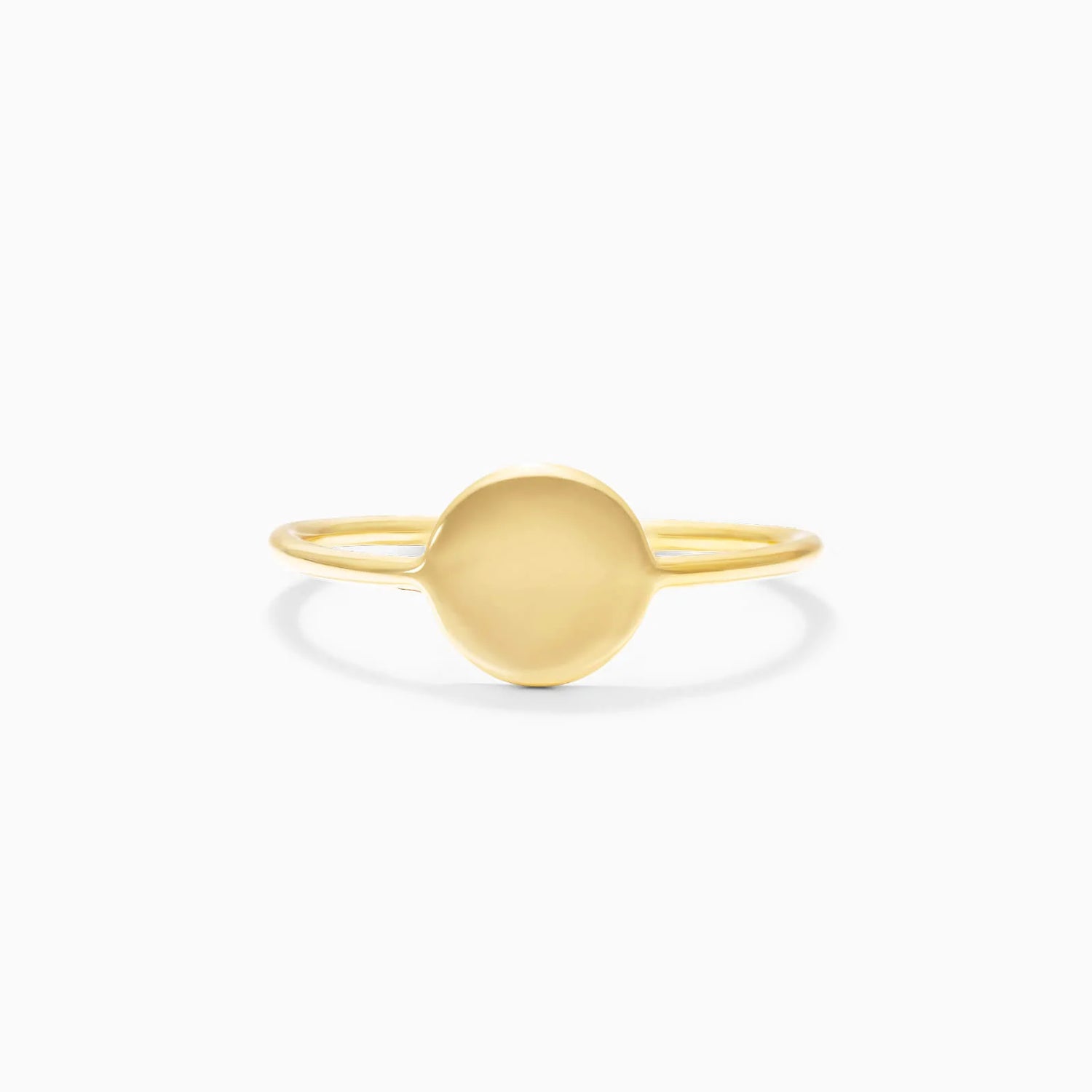 Anel De Ouro 18k c/ Fio de Disco Delicado Luxo