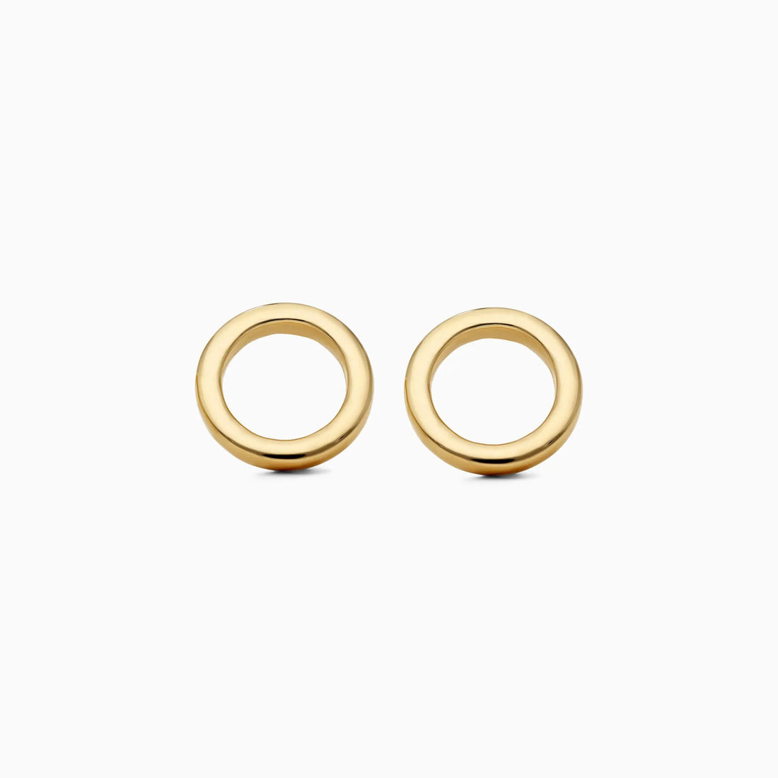 Brincos de Ouro 18k Circulos Aberto Luxo