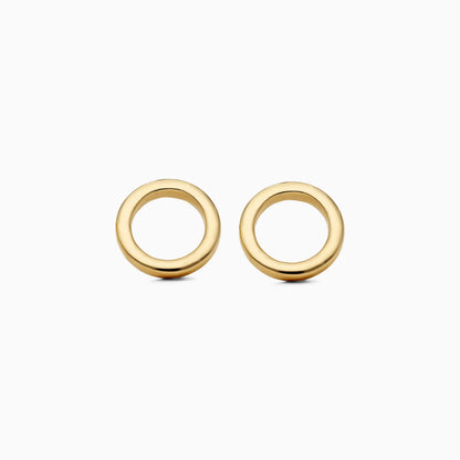Brincos de Ouro 18k Circulos Aberto Luxo