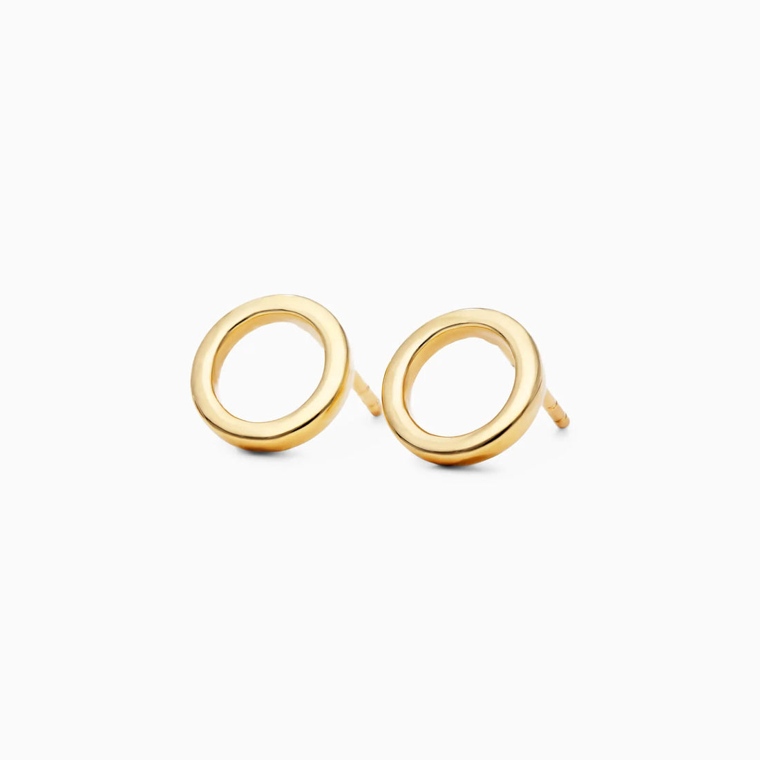 Brincos de Ouro 18k Circulos Aberto Luxo