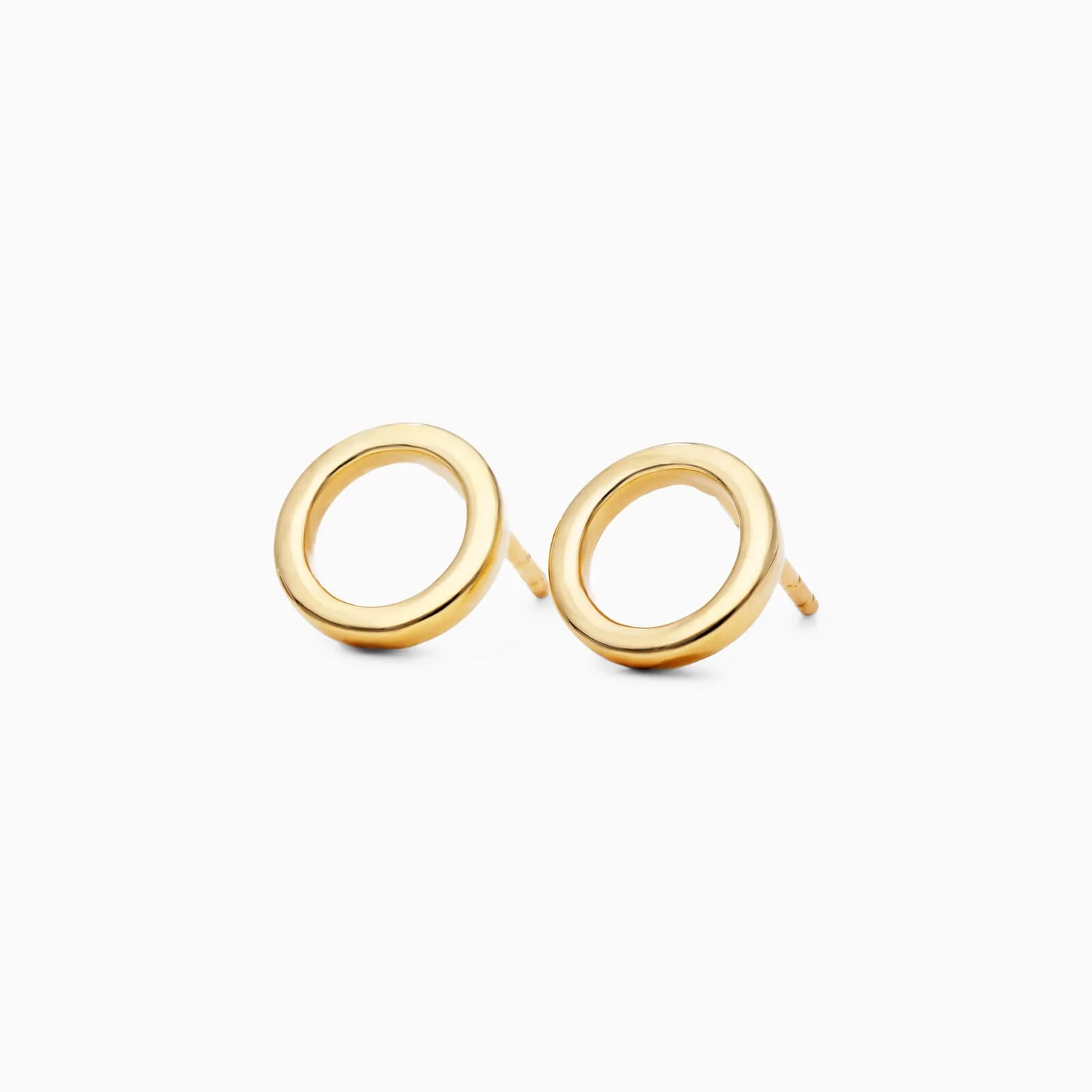 Brincos de Ouro 18k Circulos Aberto Luxo