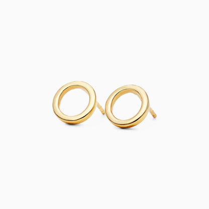 Brincos de Ouro 18k Circulos Aberto Luxo
