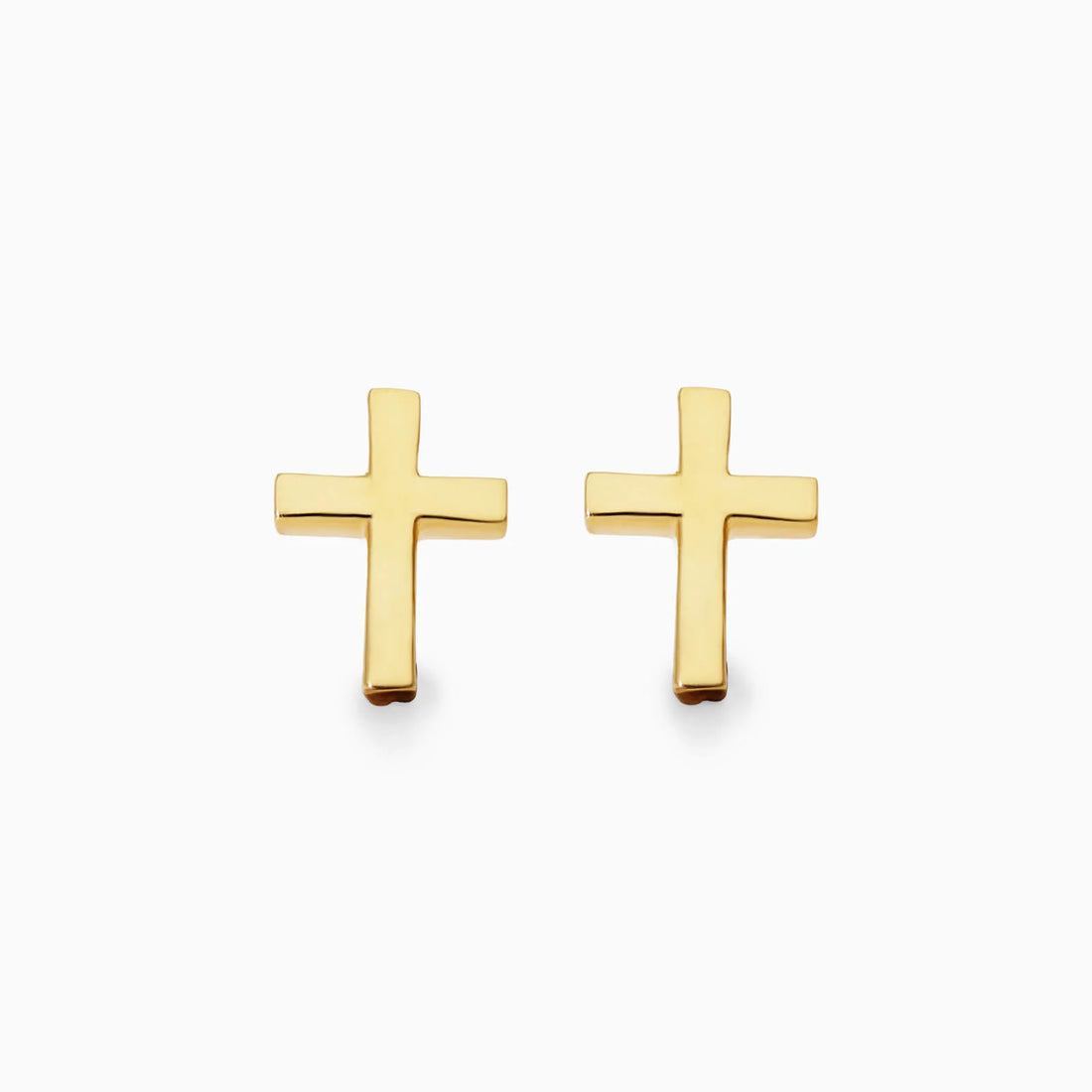 Brinco Pequeno Cruz de Ouro 18k Delicado