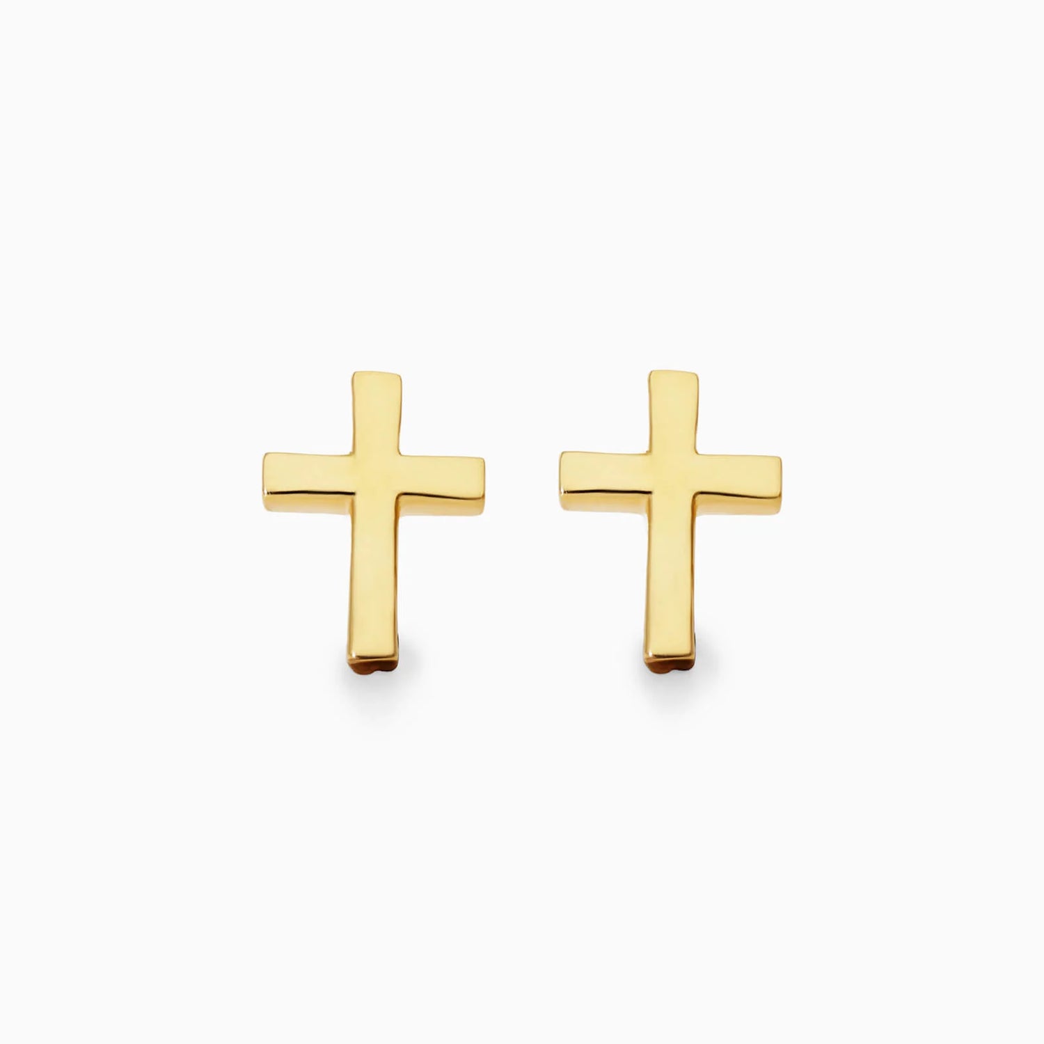 Brinco Pequeno Cruz de Ouro 18k Delicado