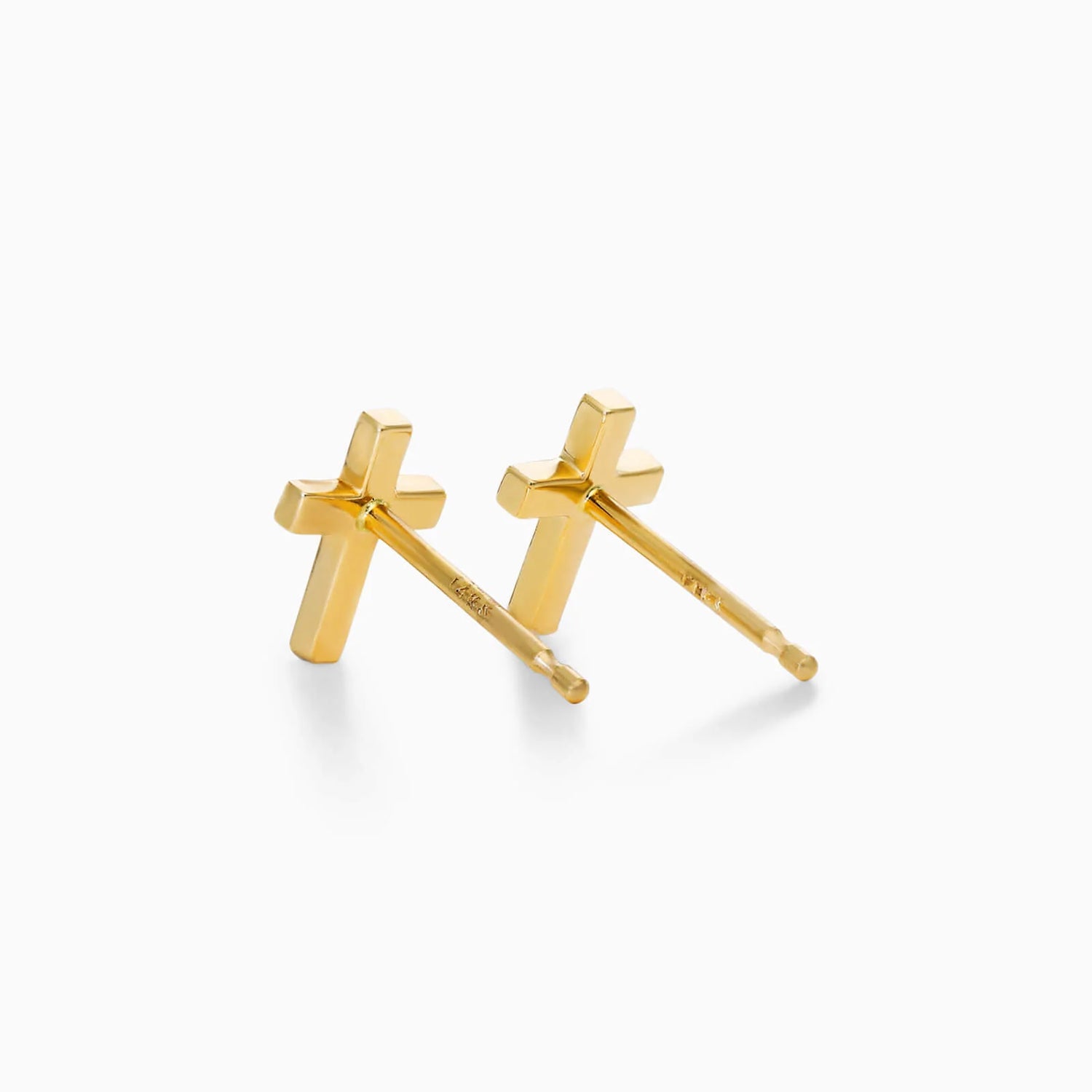 Brinco Pequeno Cruz de Ouro 18k Delicado