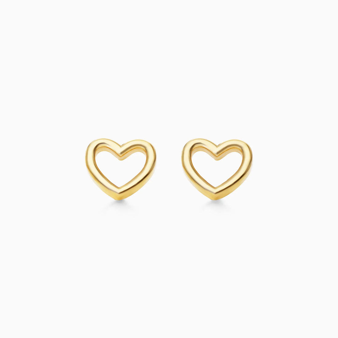 Brinco Coraçao de Ouro 18k Aberto Delicado
