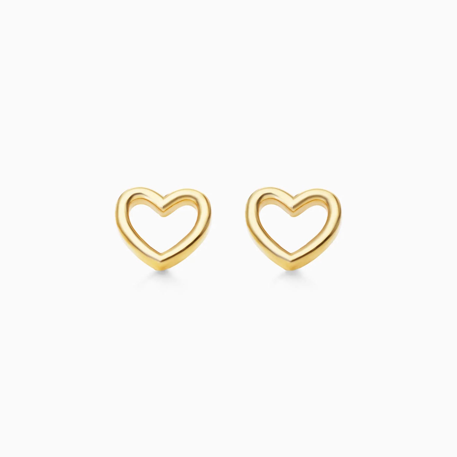 Brinco Coraçao de Ouro 18k Aberto Delicado