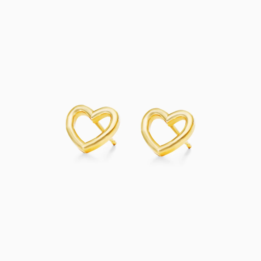 Brinco Coraçao de Ouro 18k Aberto Delicado