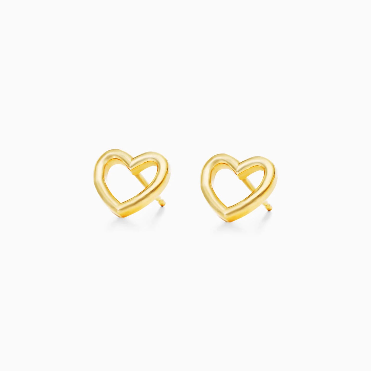 Brinco Coraçao de Ouro 18k Aberto Delicado
