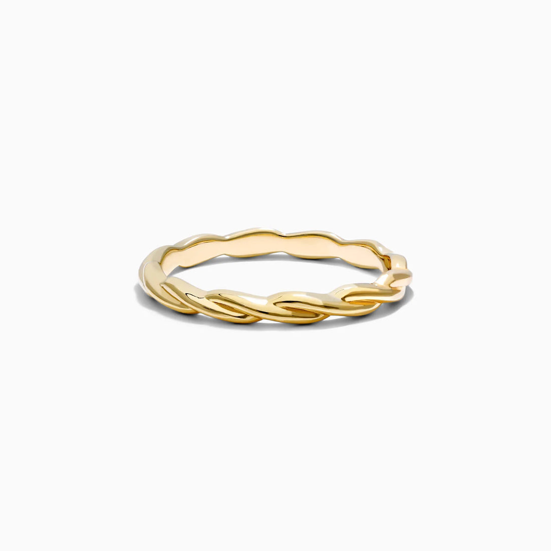 Anel De Ouro 18k Torcido Simples Delicado