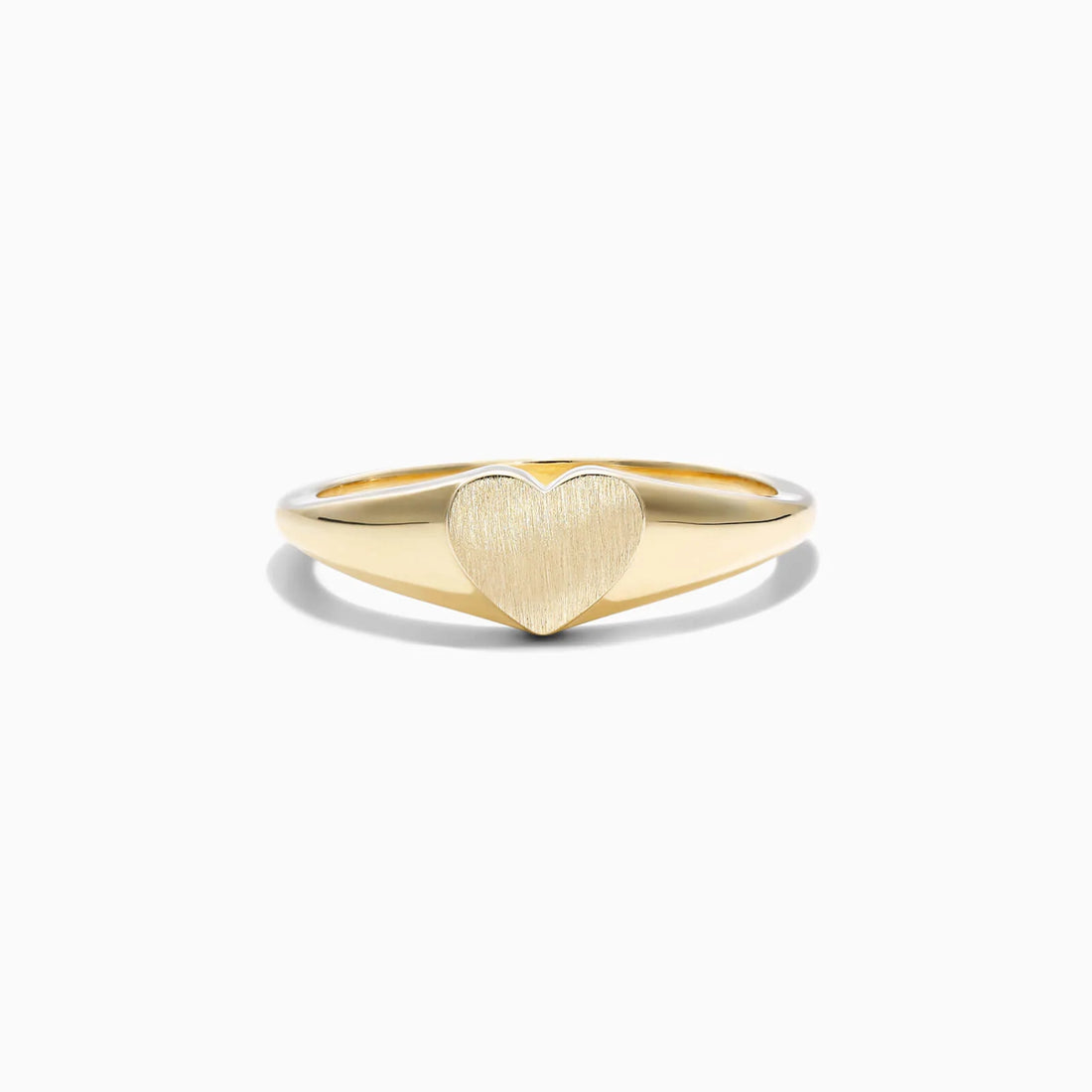 Anel De Ouro 18k Sinete de Coraçao Delicado