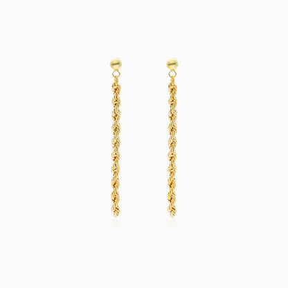 Brinco Pendurado em Ouro 18k Luxo Feminino Delicado