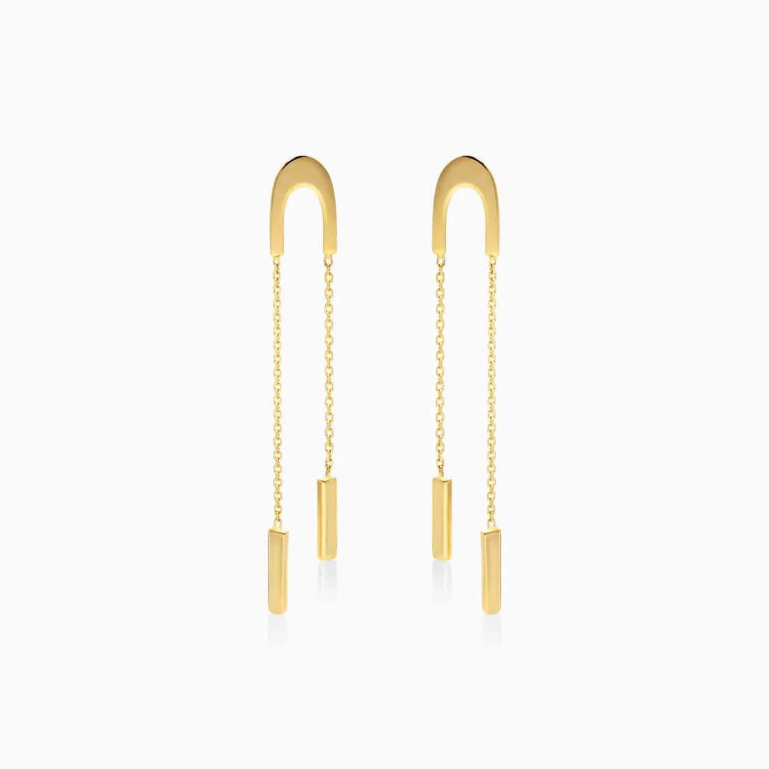 Brinco em Ouro 18k Luxo Feminino Equilibrio Pendurado