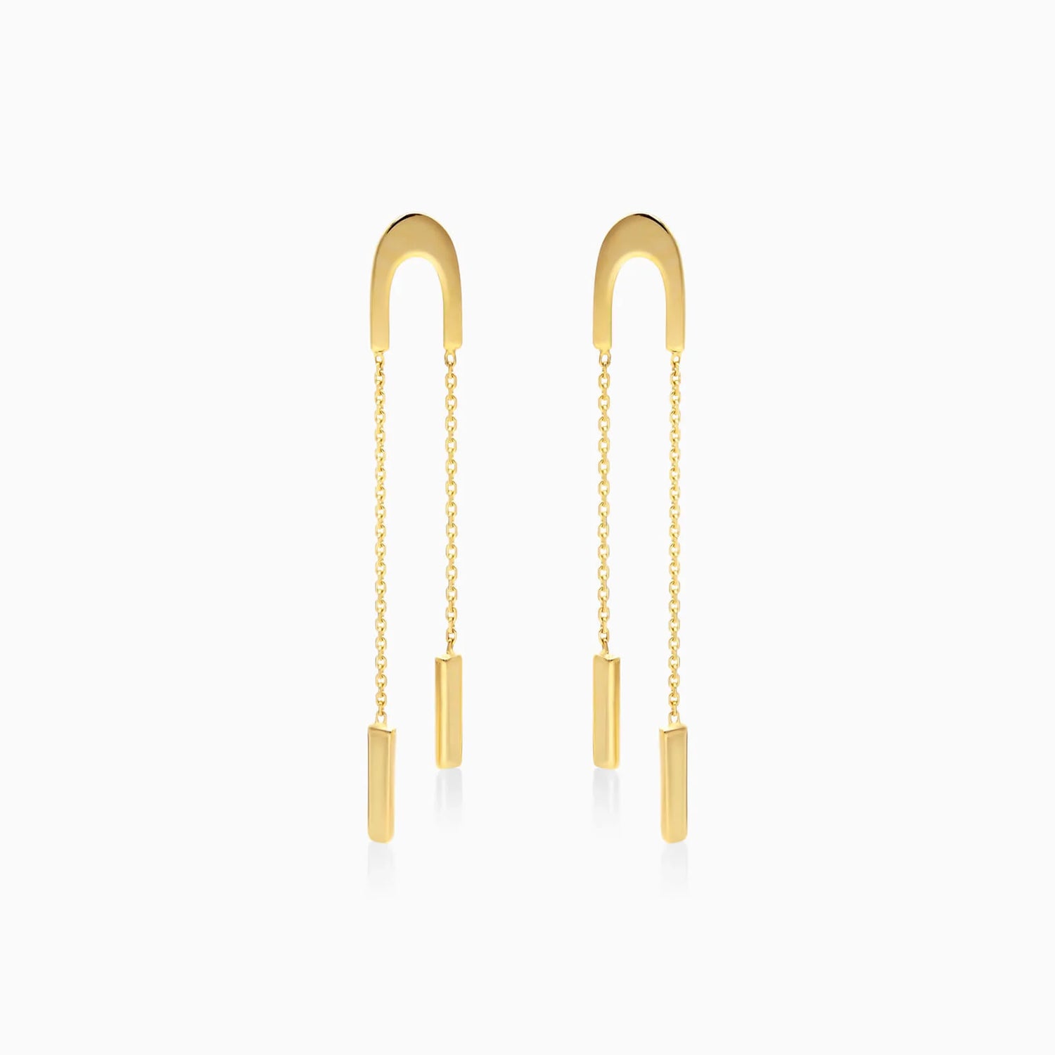 Brinco em Ouro 18k Luxo Feminino Equilibrio Pendurado