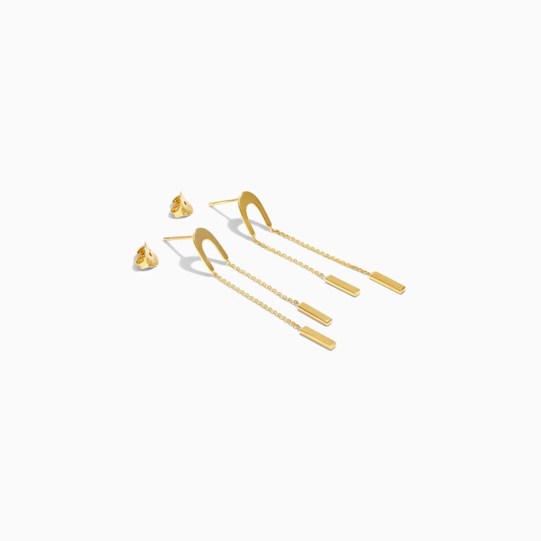 Brinco em Ouro 18k Luxo Feminino Equilibrio Pendurado
