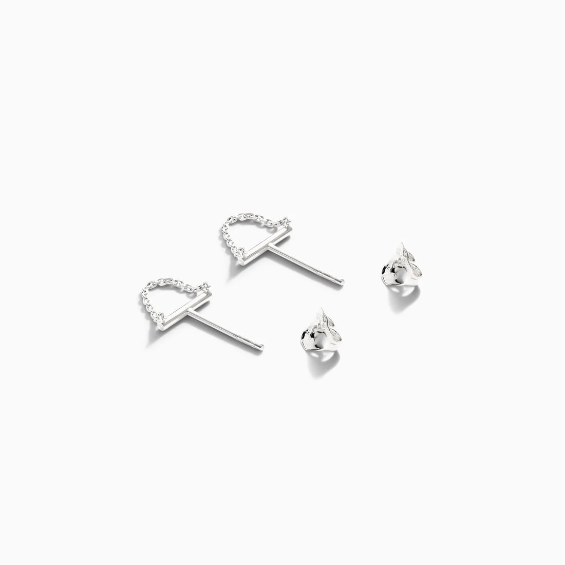 Brinco Barra Feminino em Ouro Branco 18k de Luxo