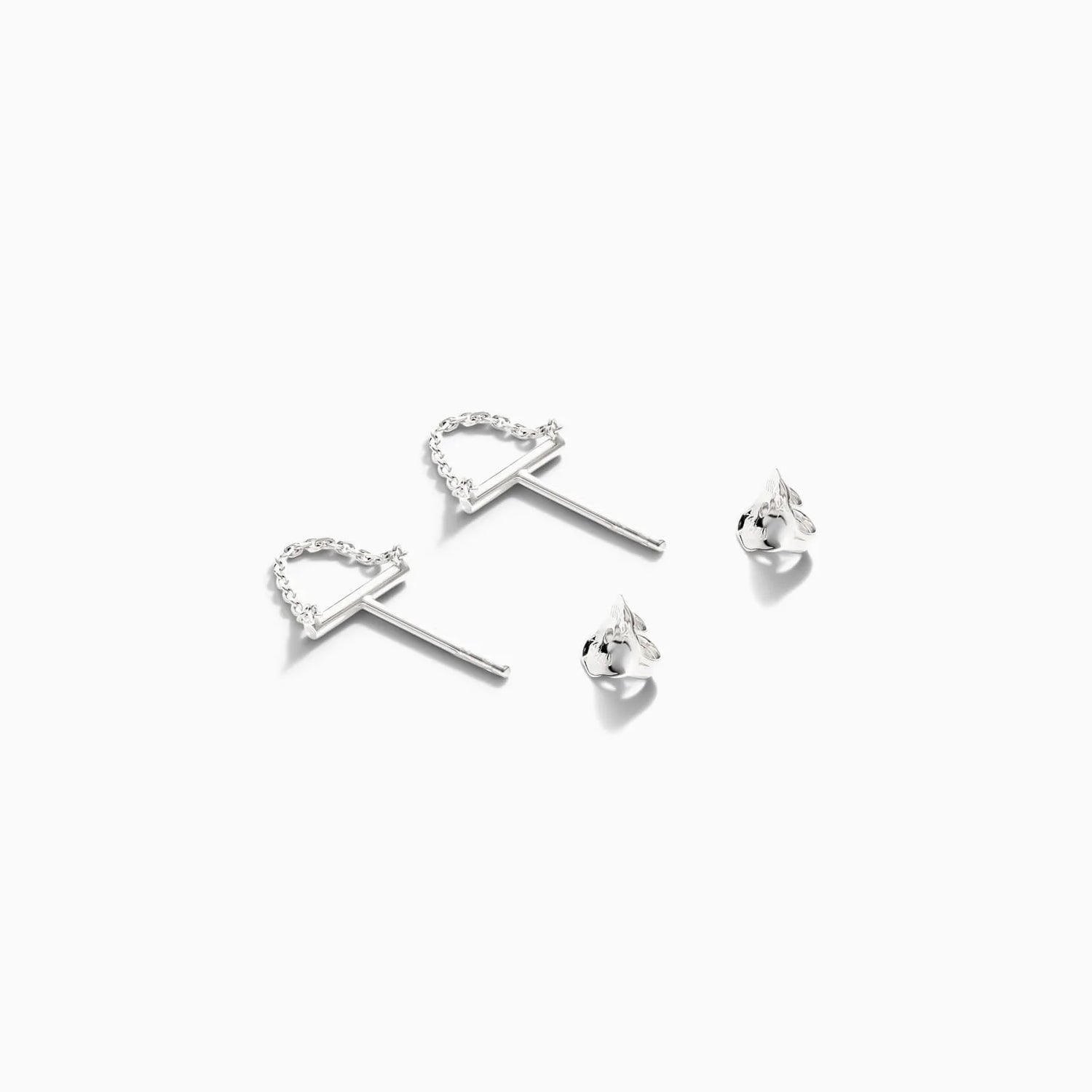 Brinco Barra Feminino em Ouro Branco 18k de Luxo