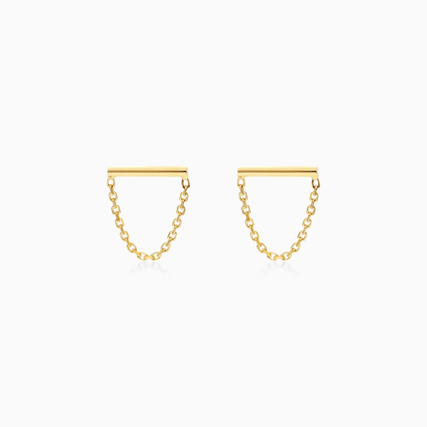 Brinco Barra Feminino em Ouro Amarelo 18k de Luxo