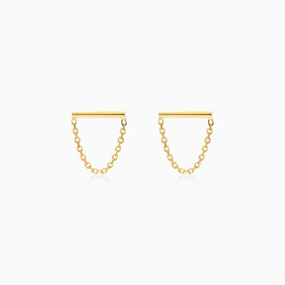 Brinco Barra Feminino em Ouro Amarelo 18k de Luxo