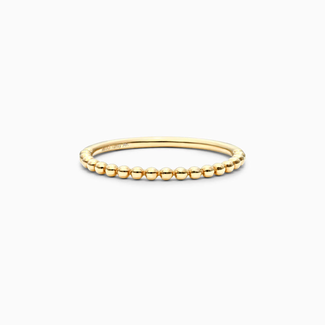 Anel de Ouro 18k C/ Fileira de Contas