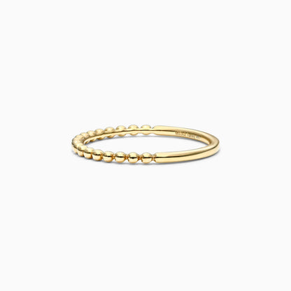 Anel de Ouro 18k C/ Fileira de Contas