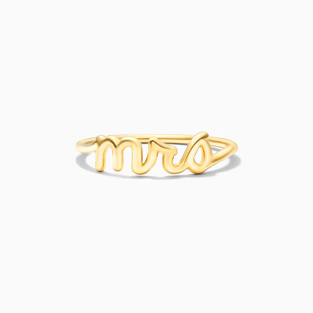 Anel De Ouro 18k de Letras &quot;Mrs&quot; Delicado