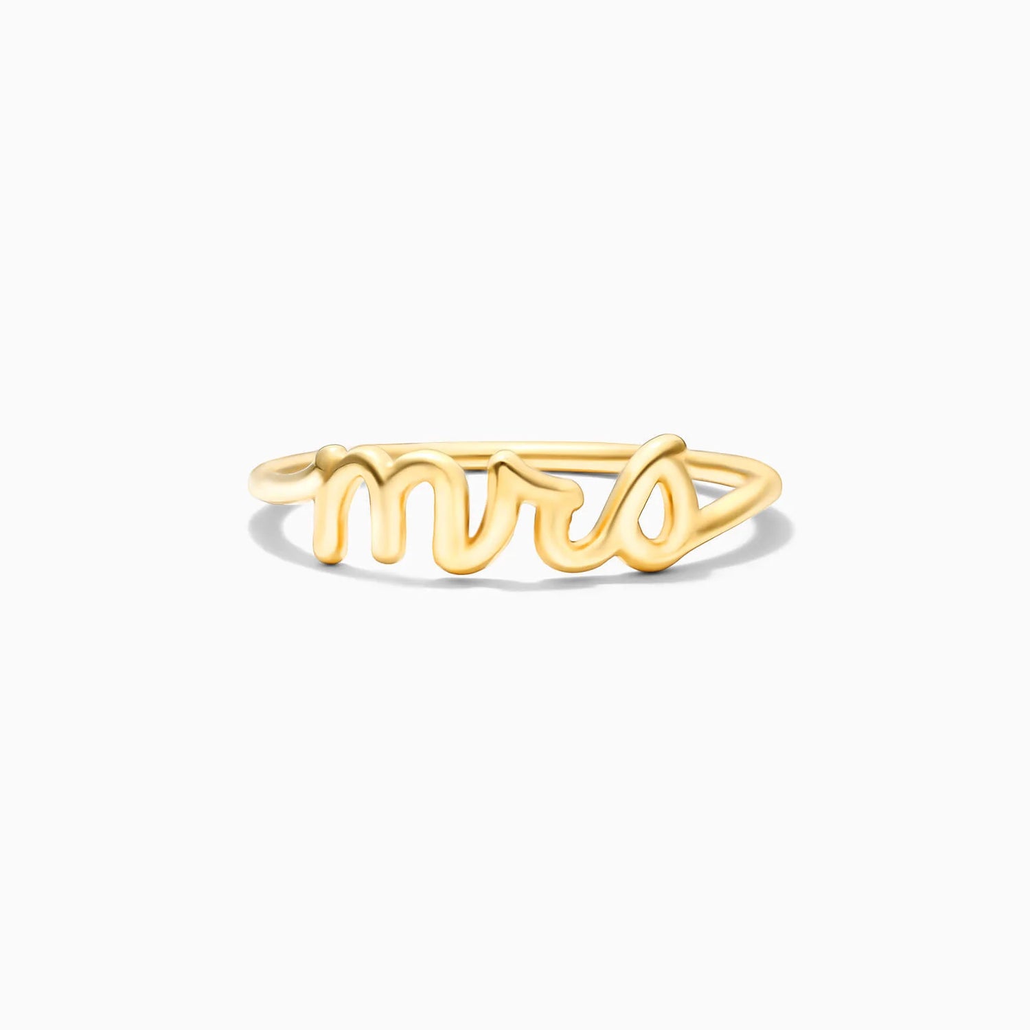 Anel De Ouro 18k de Letras &quot;Mrs&quot; Delicado