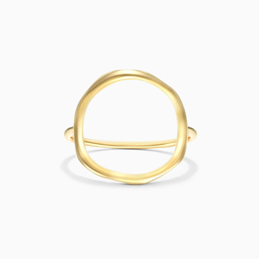 Anel De Ouro 18k Fio De Circulo Aberto Delicado