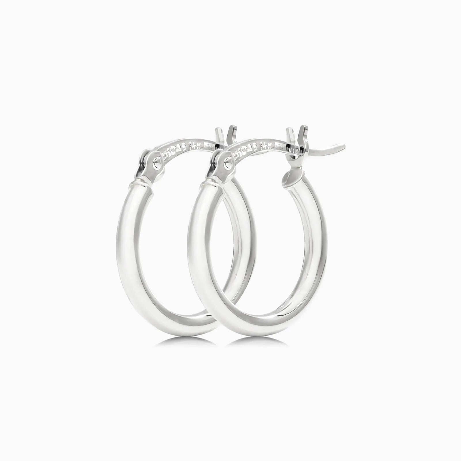 Brinco De Ouro 18k Argola De Luxo Padrao 1,5cm