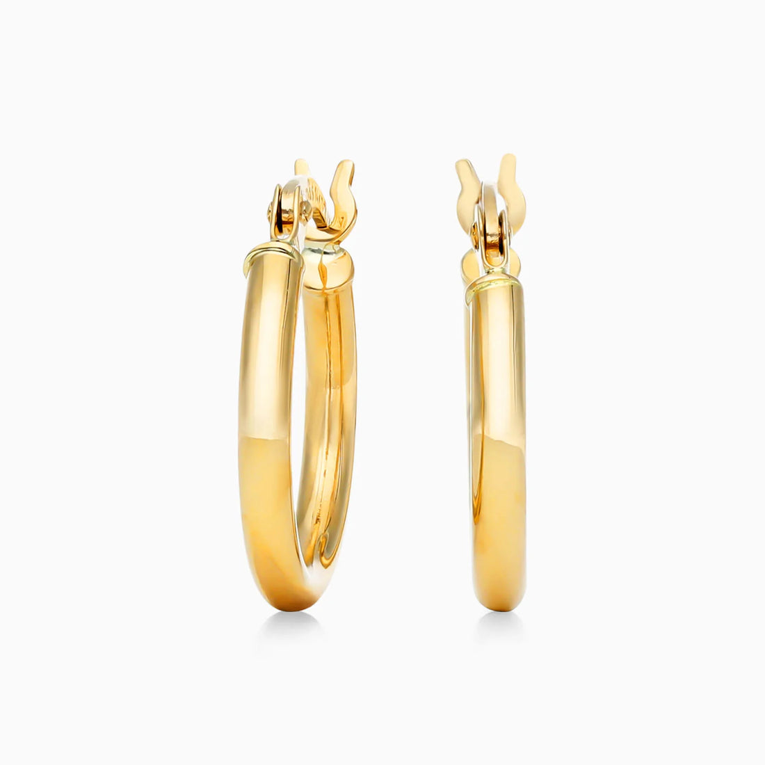 Brinco De Ouro 18k Argola De Luxo Padrao 1,5cm