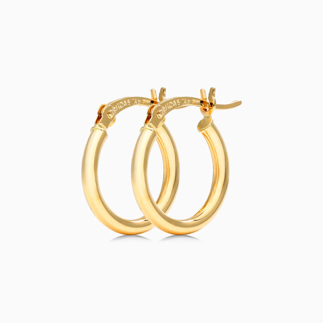 Brinco De Ouro 18k Argola De Luxo Padrao 1,5cm