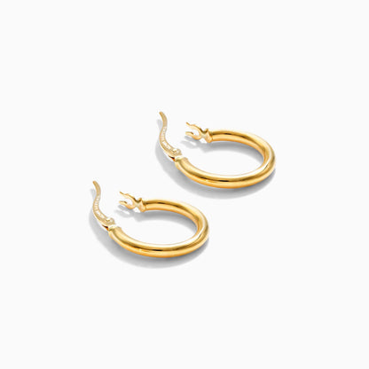 Brinco De Ouro 18k Argola De Luxo Padrao 1,5cm