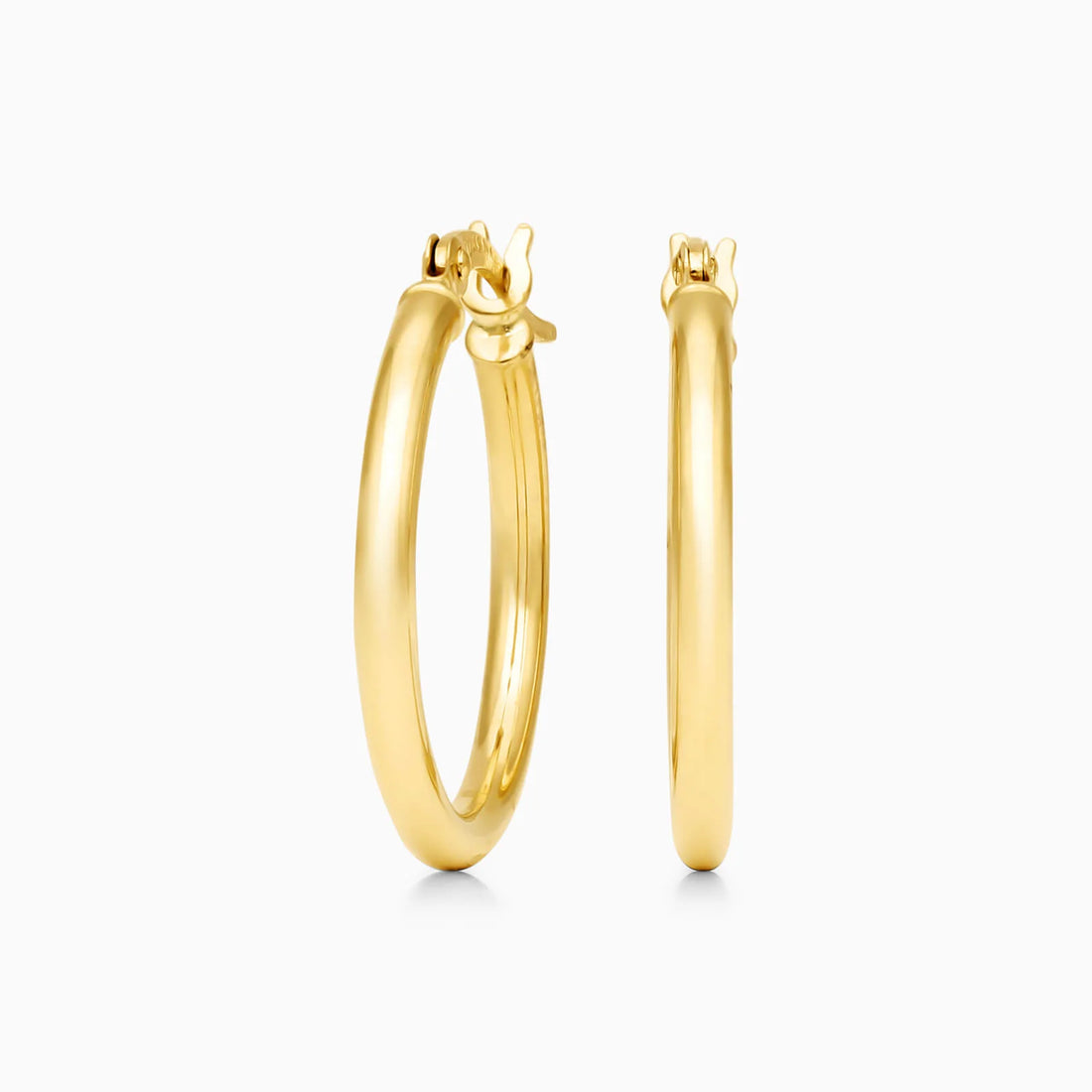 Brinco De Ouro 18k Argola De Luxo Padrao 2cm
