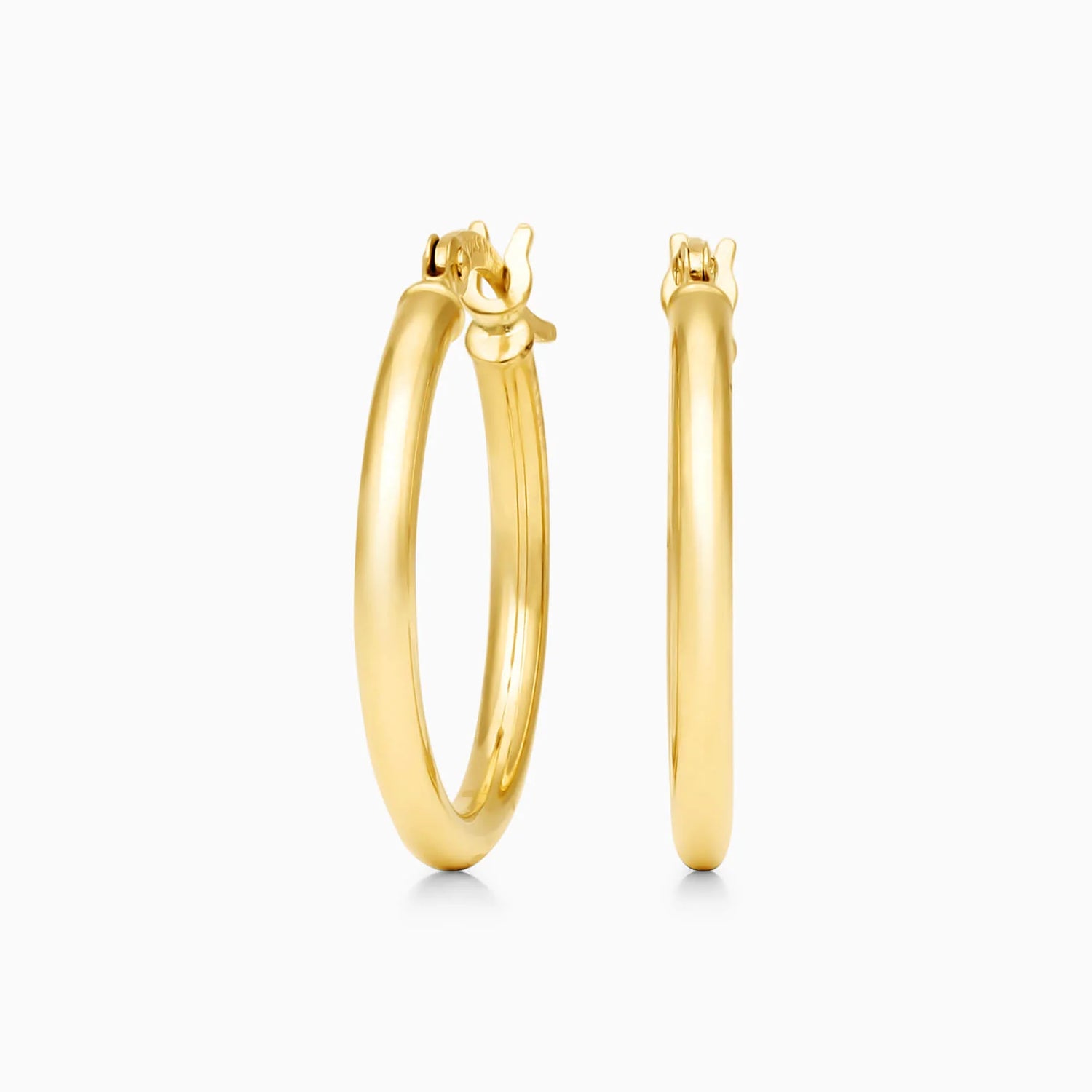 Brinco De Ouro 18k Argola De Luxo Padrao 2cm