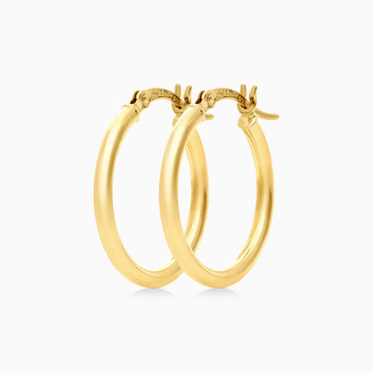 Brinco De Ouro 18k Argola De Luxo Padrao 2cm