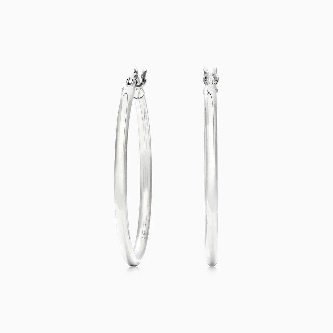 Brinco De Ouro 18k Argola De Luxo Padrao 3 cm