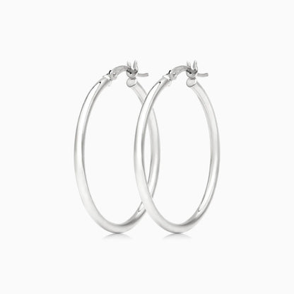 Brinco De Ouro 18k Argola De Luxo Padrao 3 cm