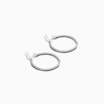 Brinco De Ouro 18k Argola De Luxo Padrao 3 cm