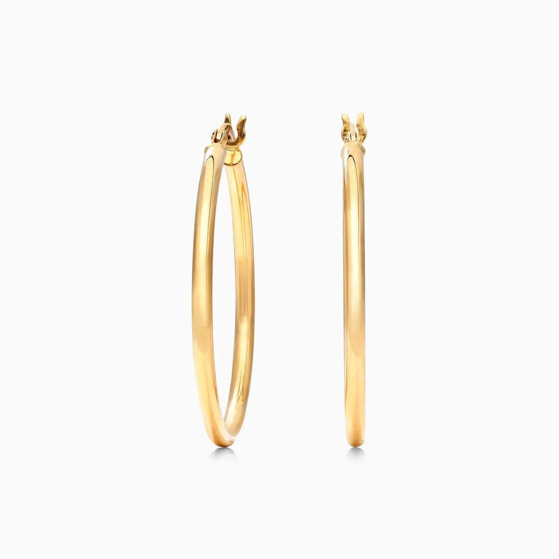 Brinco De Ouro 18k Argola De Luxo Padrao 3cm