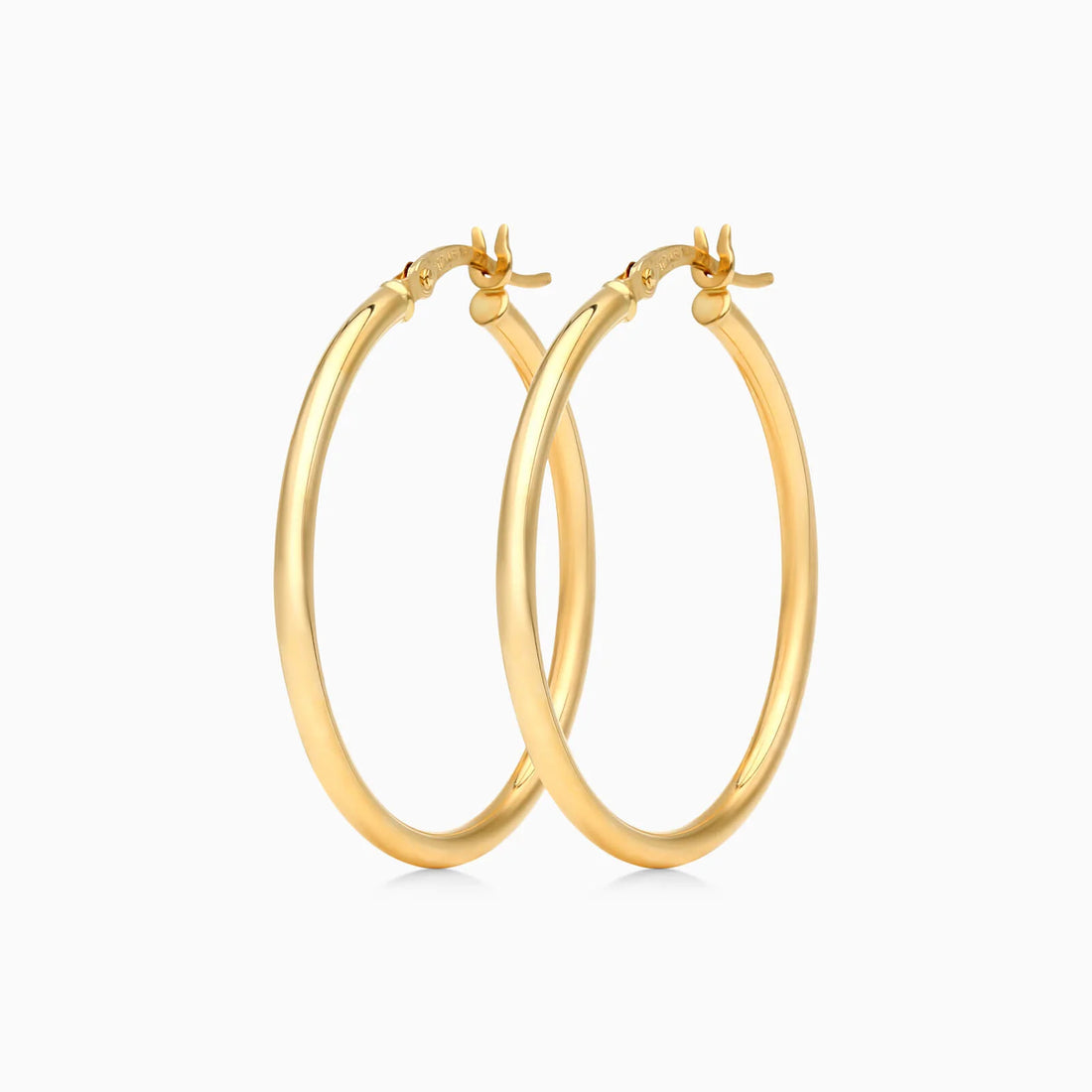 Brinco De Ouro 18k Argola De Luxo Padrao 3cm